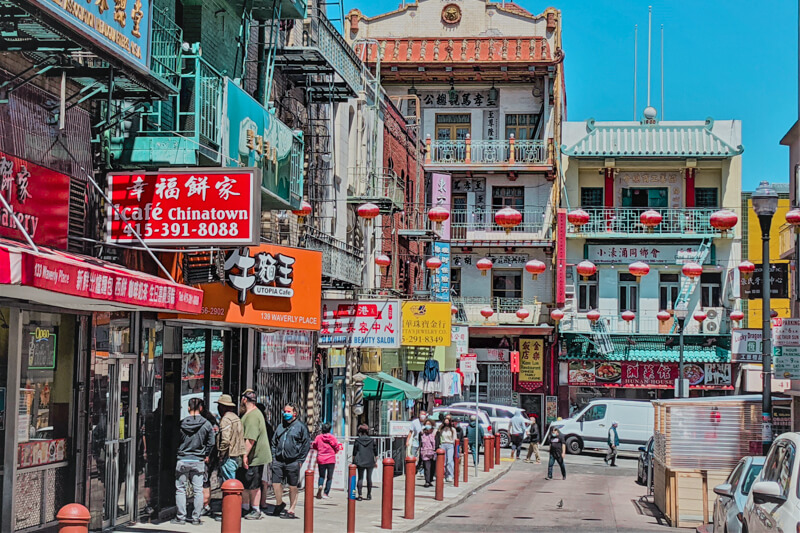 Local guide on a busy neighborhood street